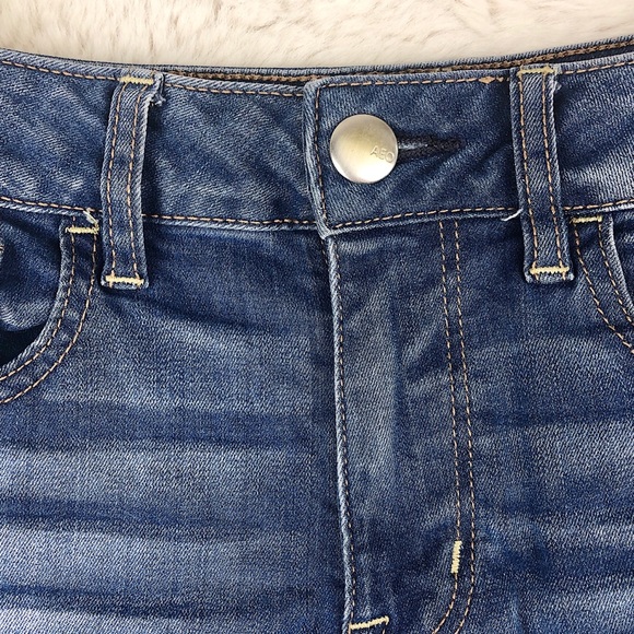 American Eagle Blue High Rise Shortie Jean 0 - Picture 3 of 8